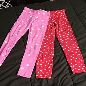 Valentine's Heart Print Leggings Set